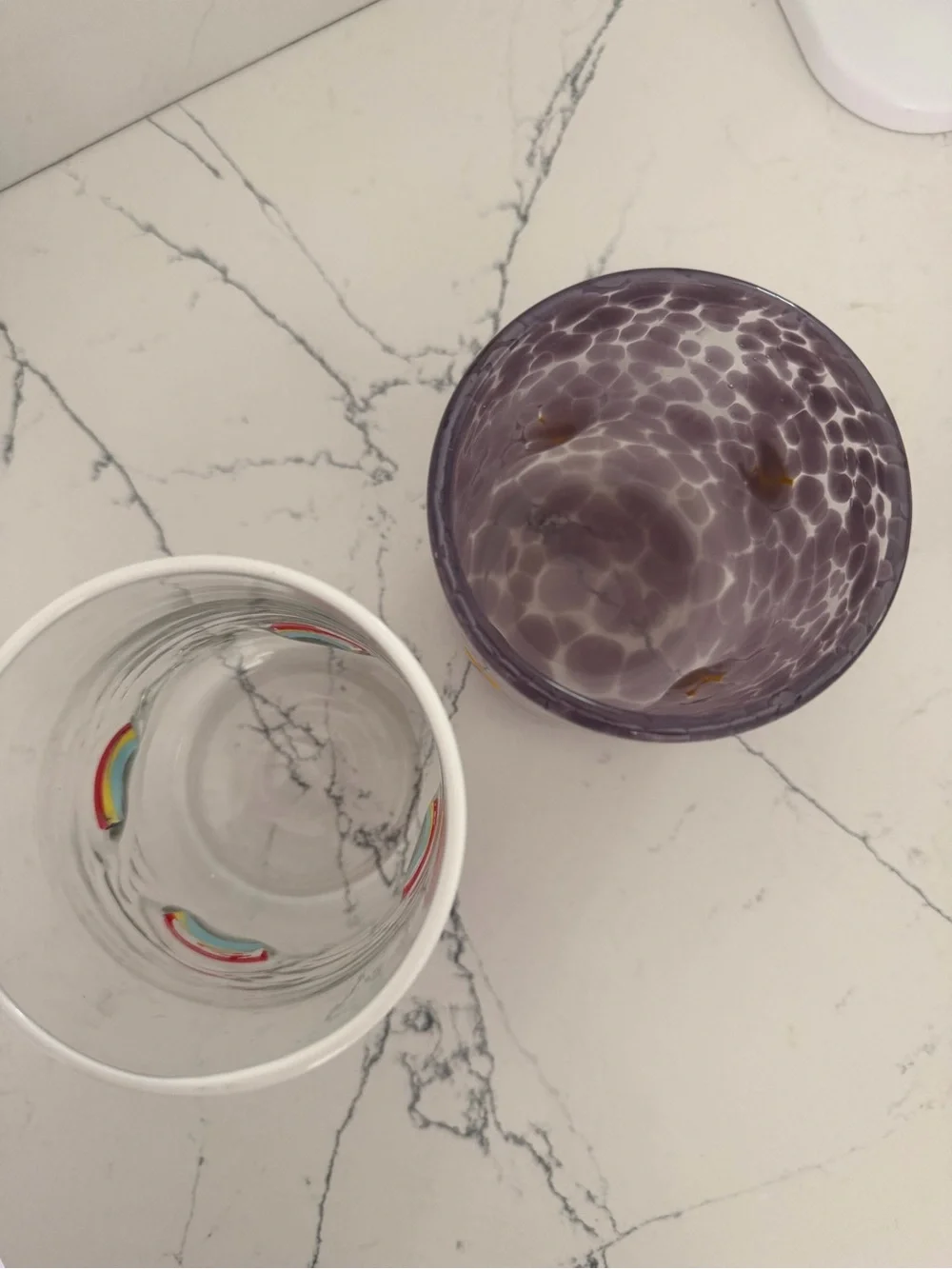 Anthropologie Icon Juice Glass: Rainbow & Moon